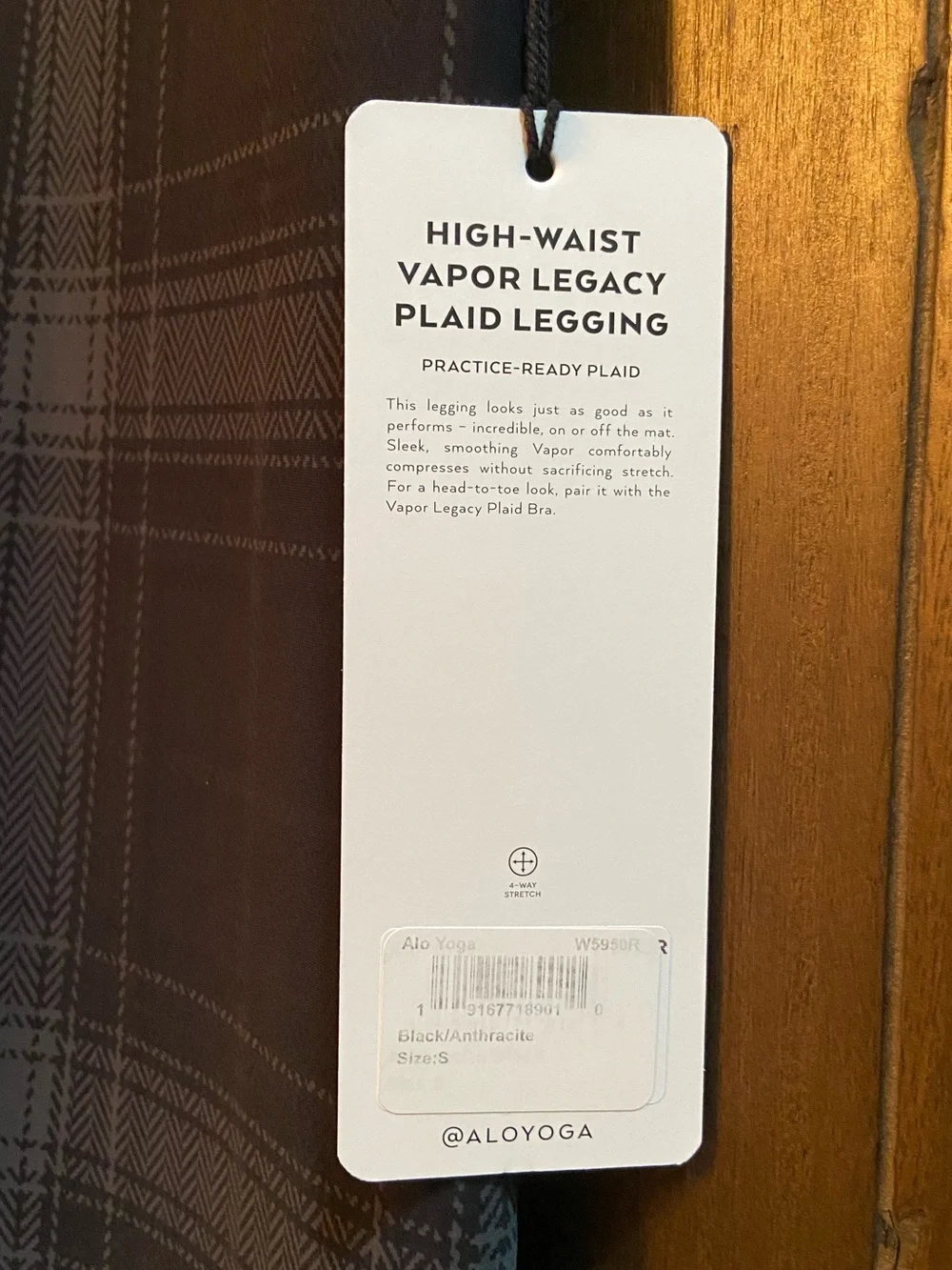 ALO Yoga High Waisted Vapor Legacy Plaid Legging